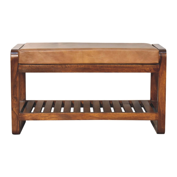 Small Buffalo Slatted Hallway Bench - Smiddy Furniture