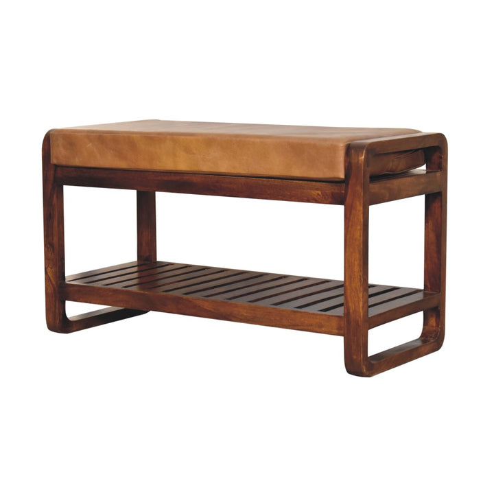 Small Buffalo Slatted Hallway Bench - Smiddy Furniture