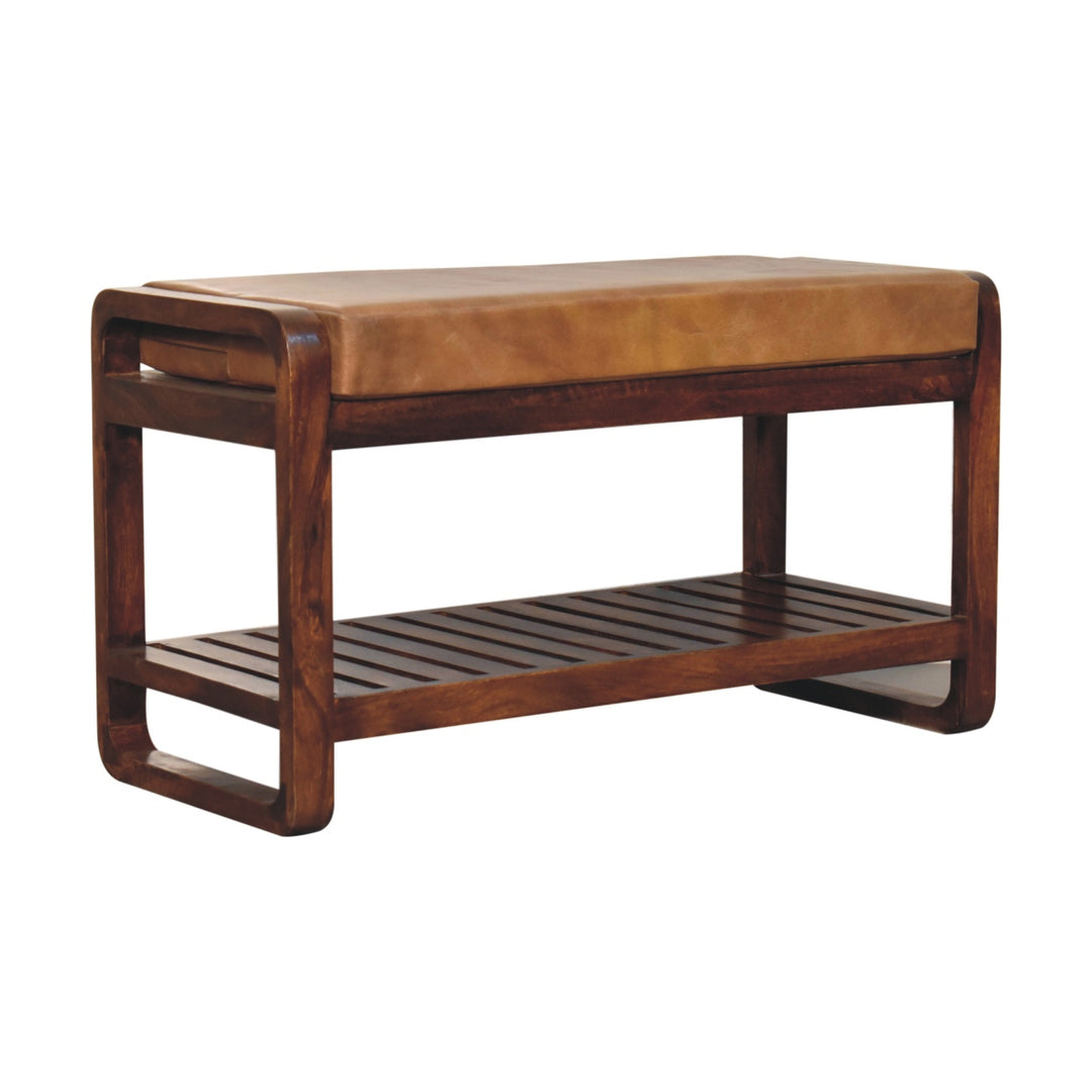 Small Buffalo Slatted Hallway Bench - Smiddy Furniture