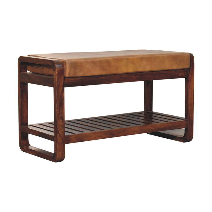 Small Buffalo Slatted Hallway Bench - Smiddy Furniture