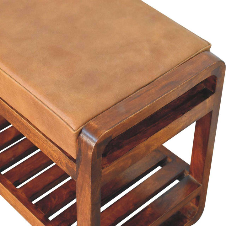 Small Buffalo Slatted Hallway Bench - Smiddy Furniture