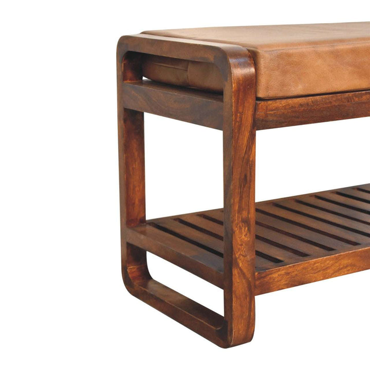 Small Buffalo Slatted Hallway Bench - Smiddy Furniture