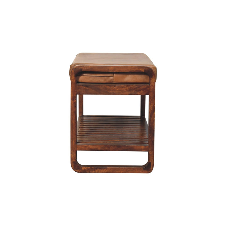 Small Buffalo Slatted Hallway Bench - Smiddy Furniture