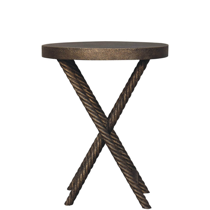 Metallic Rope Side Table - Smiddy Furniture