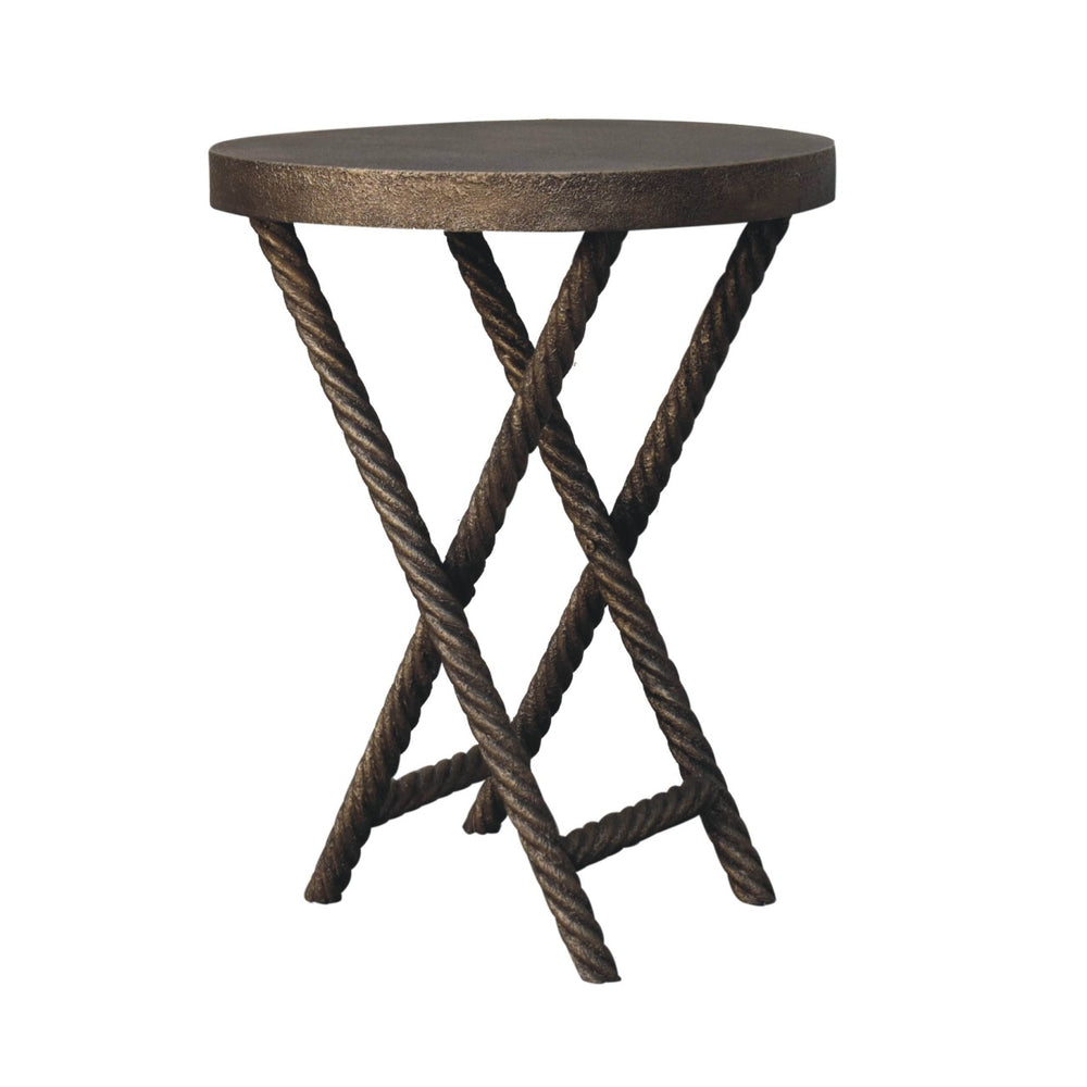 Metallic Rope Side Table - Smiddy Furniture