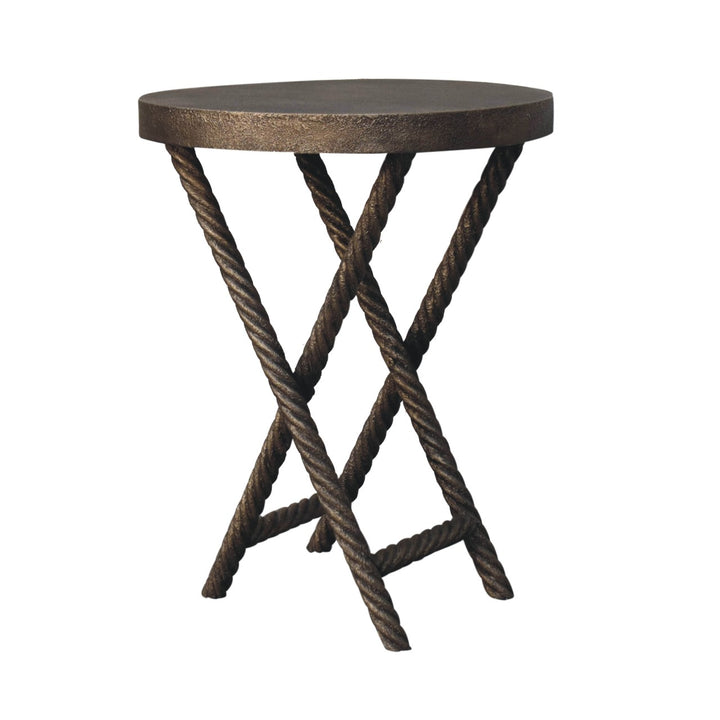 Metallic Rope Side Table - Smiddy Furniture