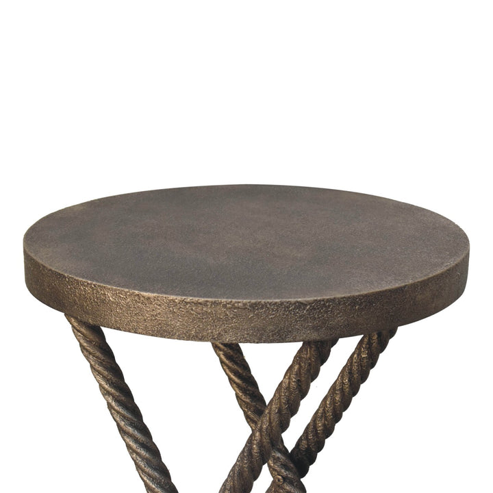 Metallic Rope Side Table - Smiddy Furniture