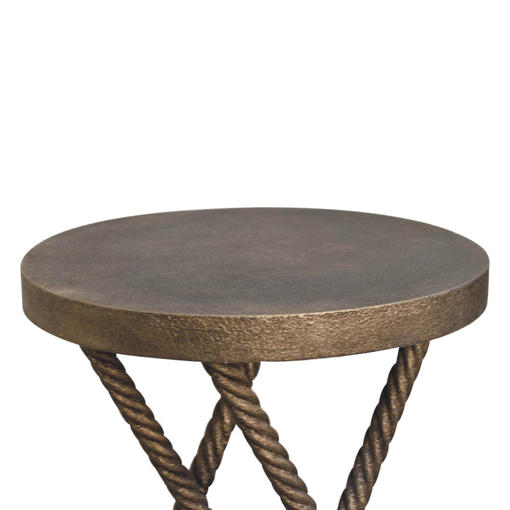 Metallic Rope Side Table - Smiddy Furniture