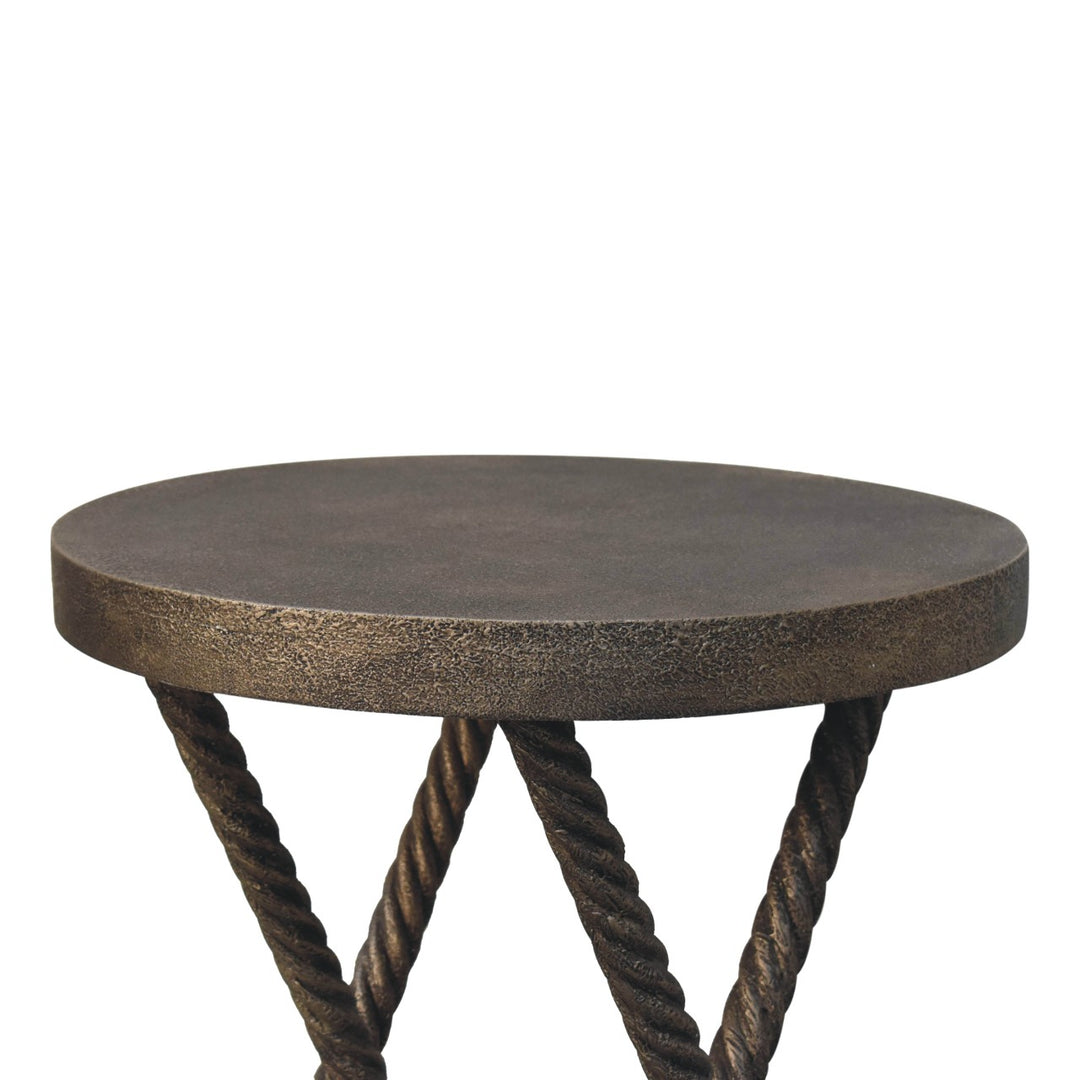 Metallic Rope Side Table - Smiddy Furniture