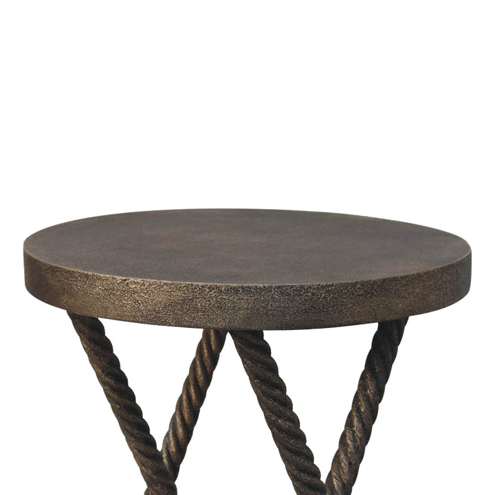 Metallic Rope Side Table - Smiddy Furniture