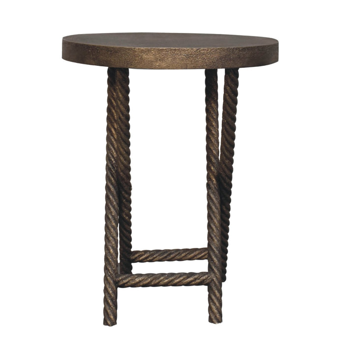 Metallic Rope Side Table - Smiddy Furniture