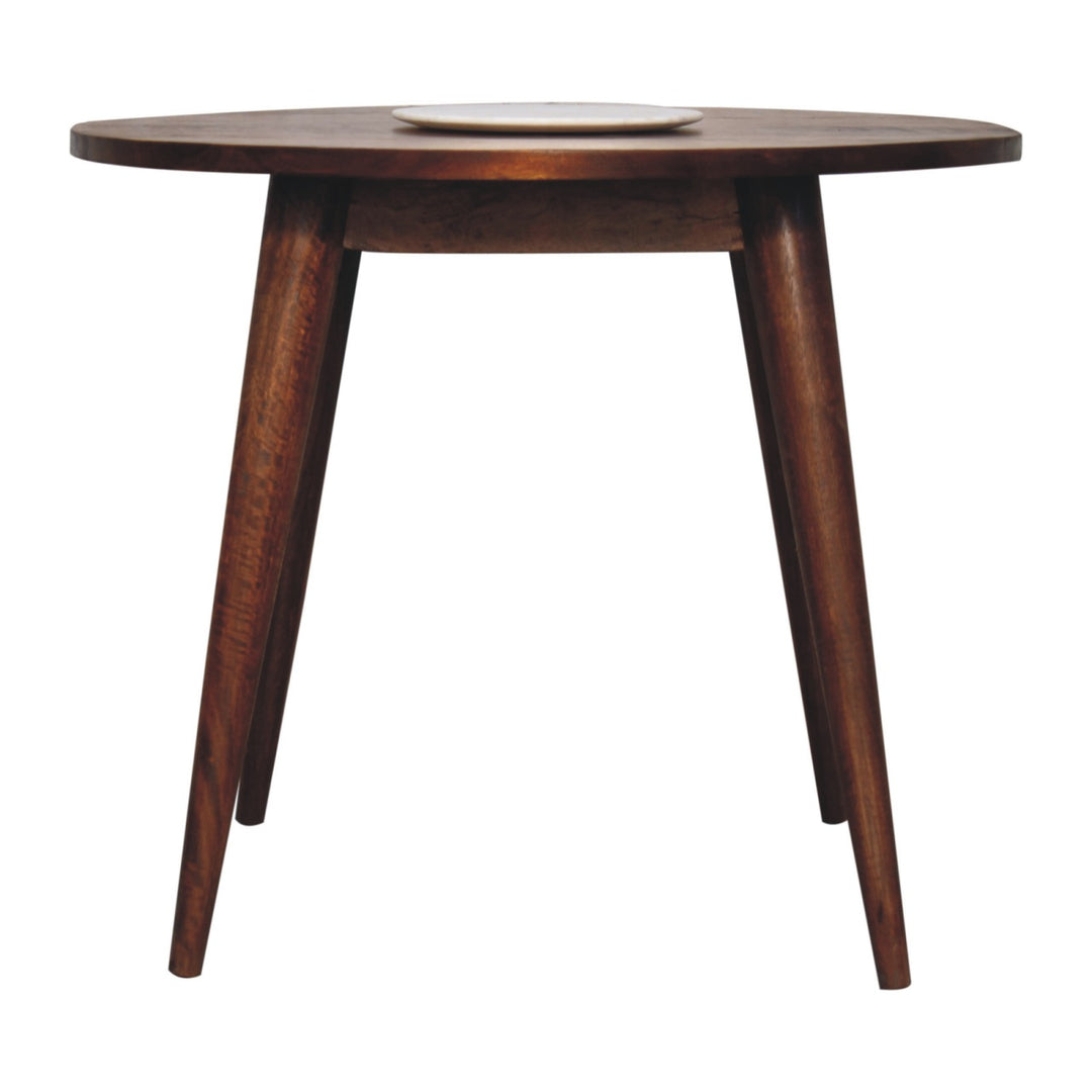 Chestnut Round Nordic End Table - Smiddy Furniture