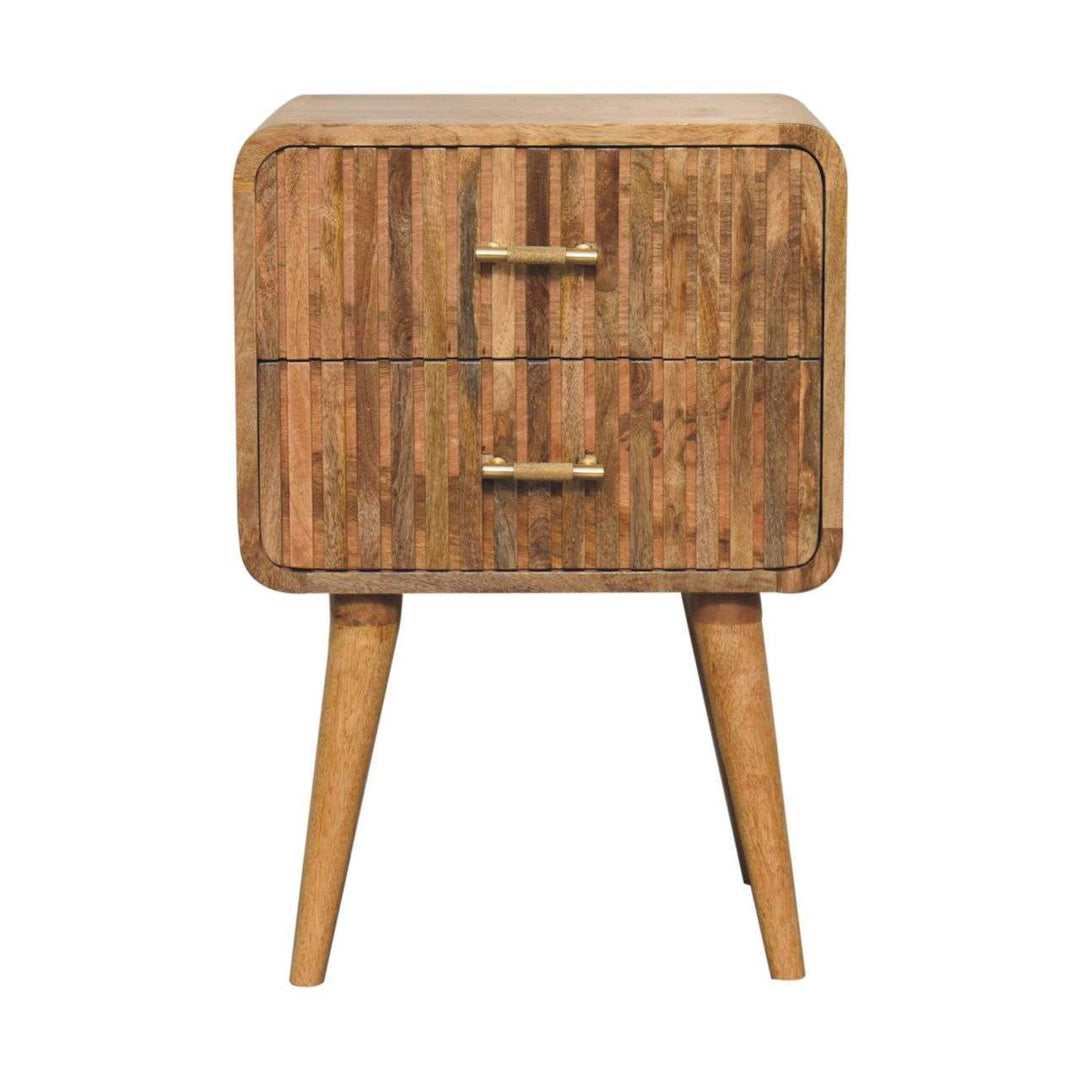 T - bar Ridged Bedside - Smiddy Furniture