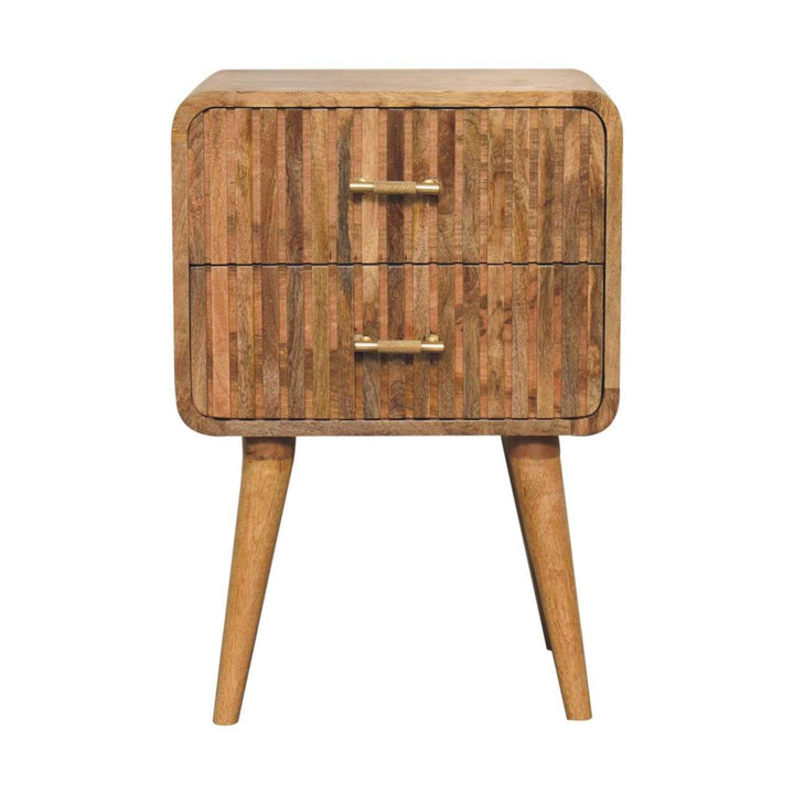 T - bar Ridged Bedside - Smiddy Furniture