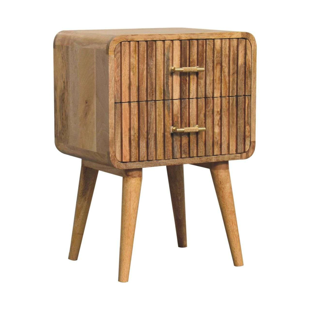 T - bar Ridged Bedside - Smiddy Furniture