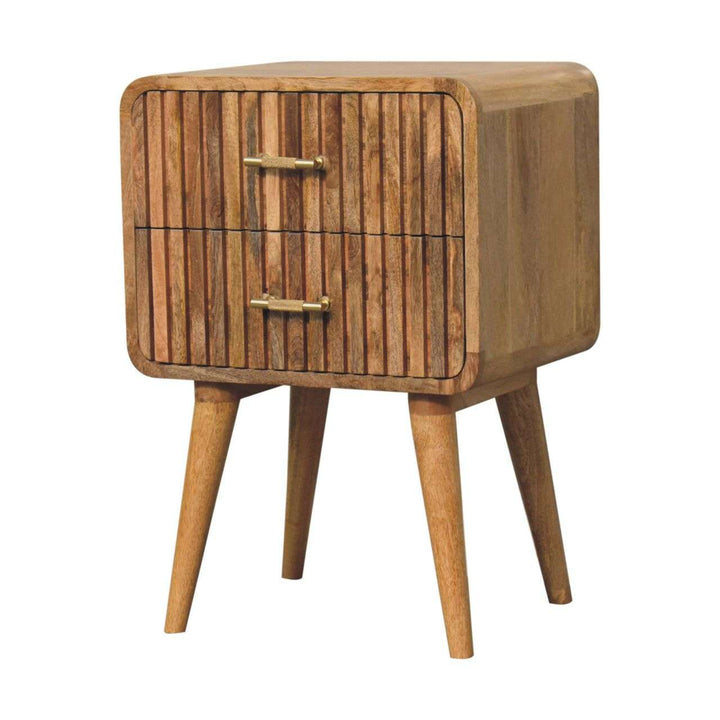 T - bar Ridged Bedside - Smiddy Furniture