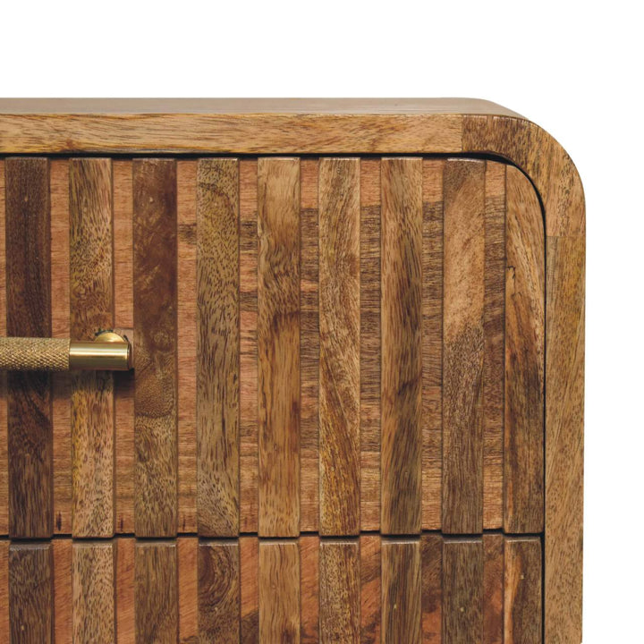 T - bar Ridged Bedside - Smiddy Furniture