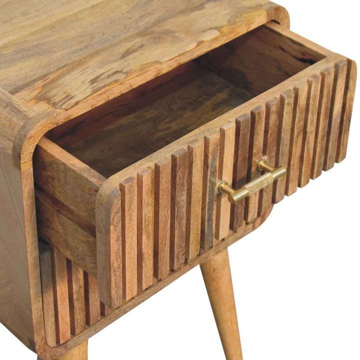 T - bar Ridged Bedside - Smiddy Furniture
