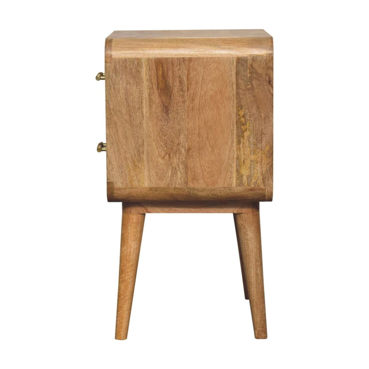 T - bar Ridged Bedside - Smiddy Furniture
