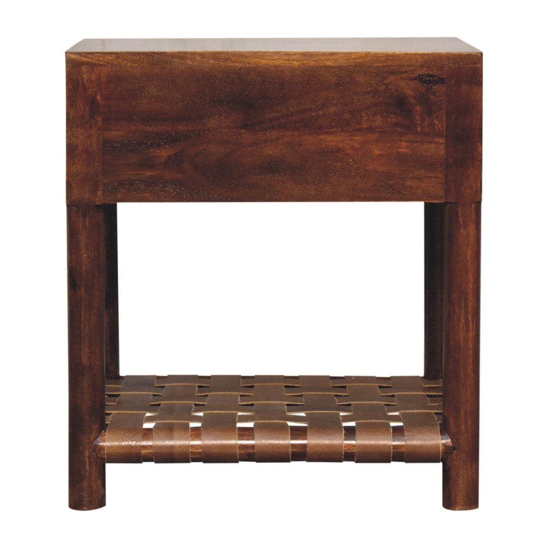 Chestnut T-Bar Bedside-Smiddy Furniture