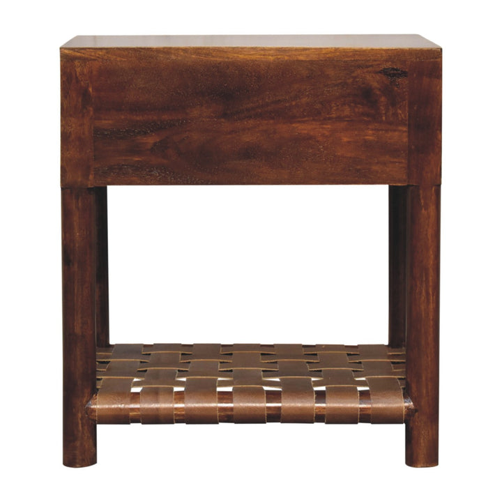 Chestnut T-Bar Bedside-Smiddy Furniture