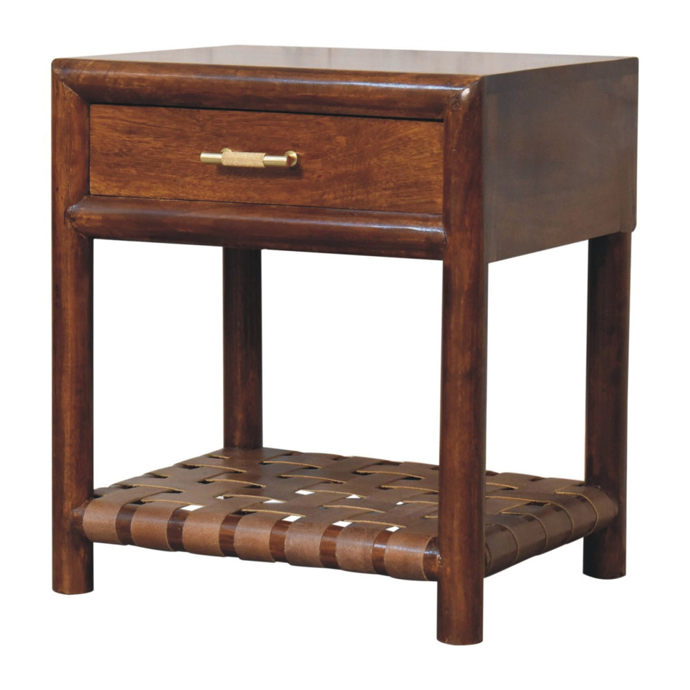 Chestnut T-Bar Bedside-Smiddy Furniture