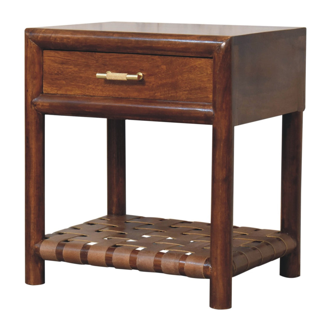 Chestnut T-Bar Bedside-Smiddy Furniture