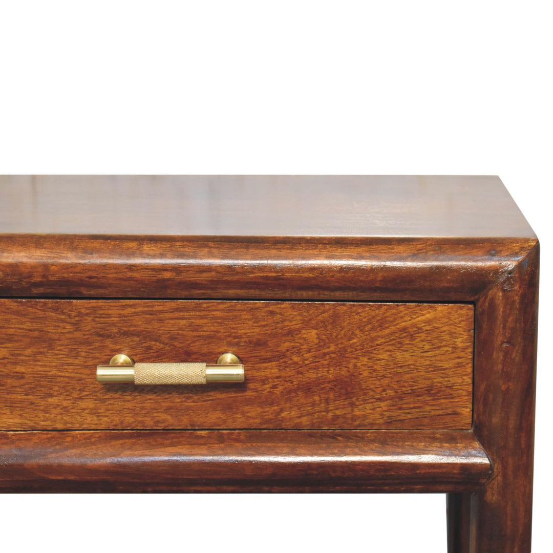 Chestnut T-Bar Bedside-Smiddy Furniture