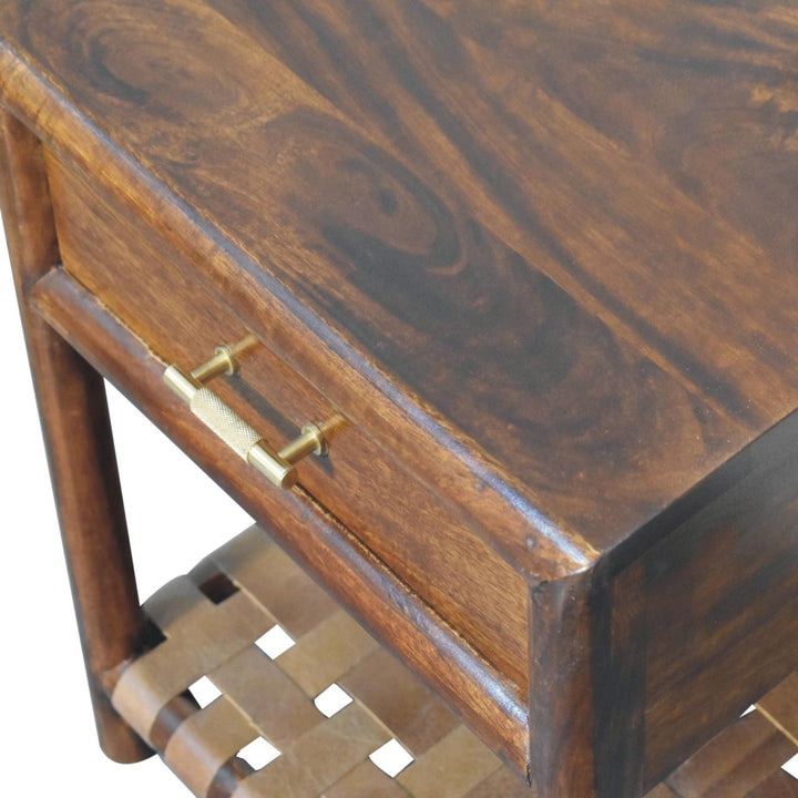 Chestnut T-Bar Bedside-Smiddy Furniture