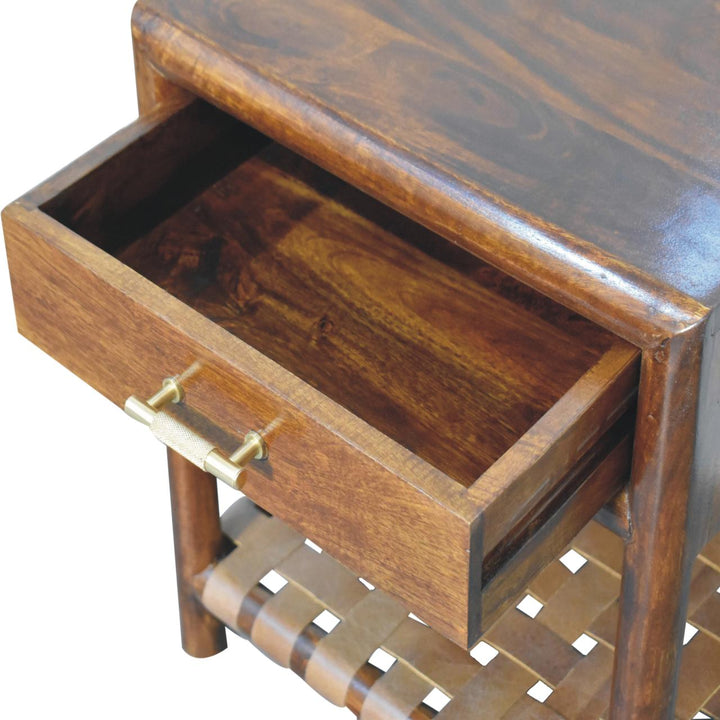 Chestnut T-Bar Bedside-Smiddy Furniture
