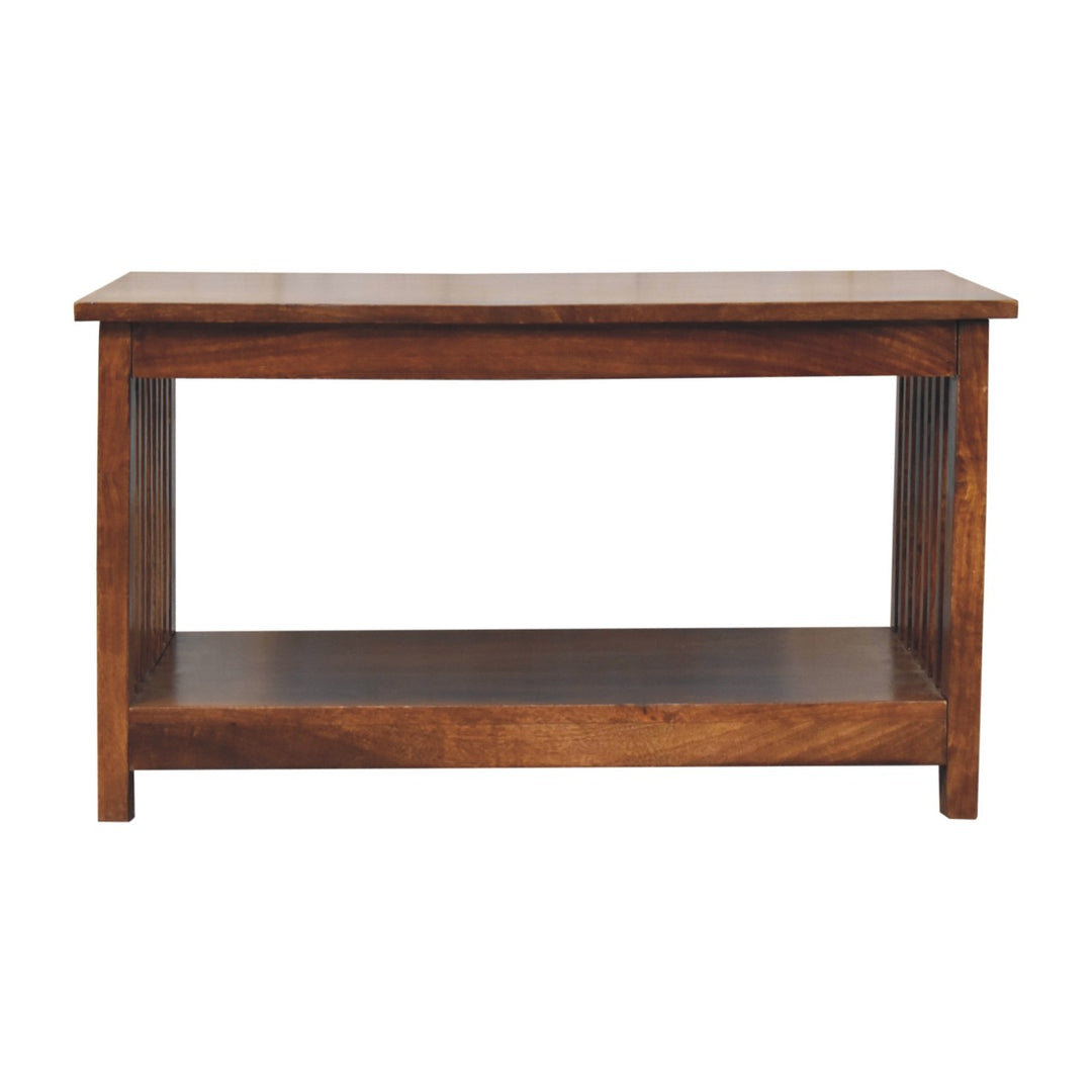 Slatted Chestnut Coffee Table - Smiddy Furniture
