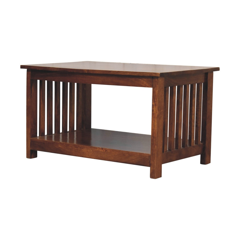 Slatted Chestnut Coffee Table - Smiddy Furniture