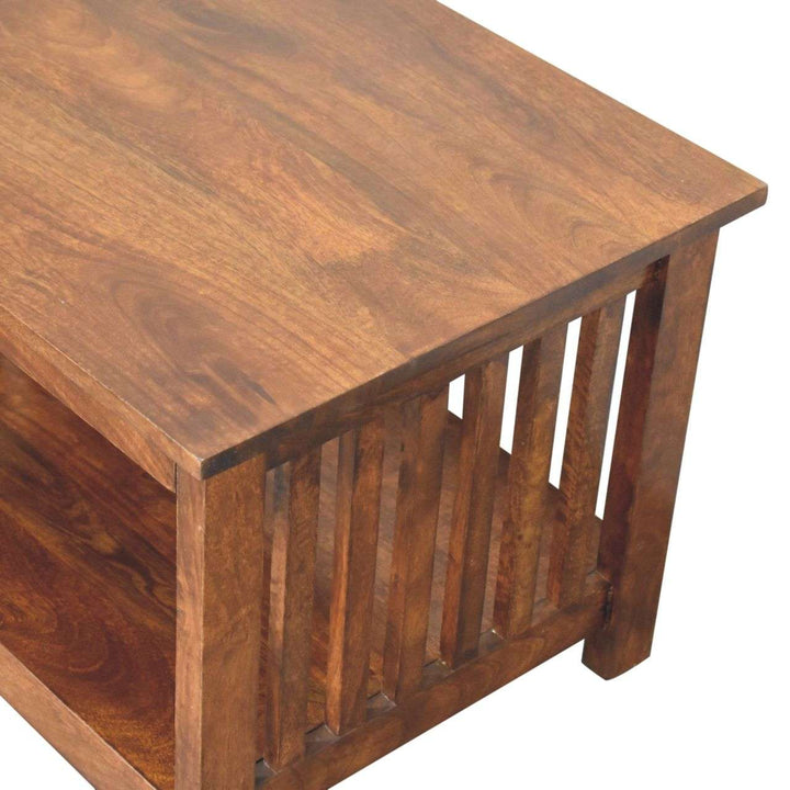 Slatted Chestnut Coffee Table - Smiddy Furniture