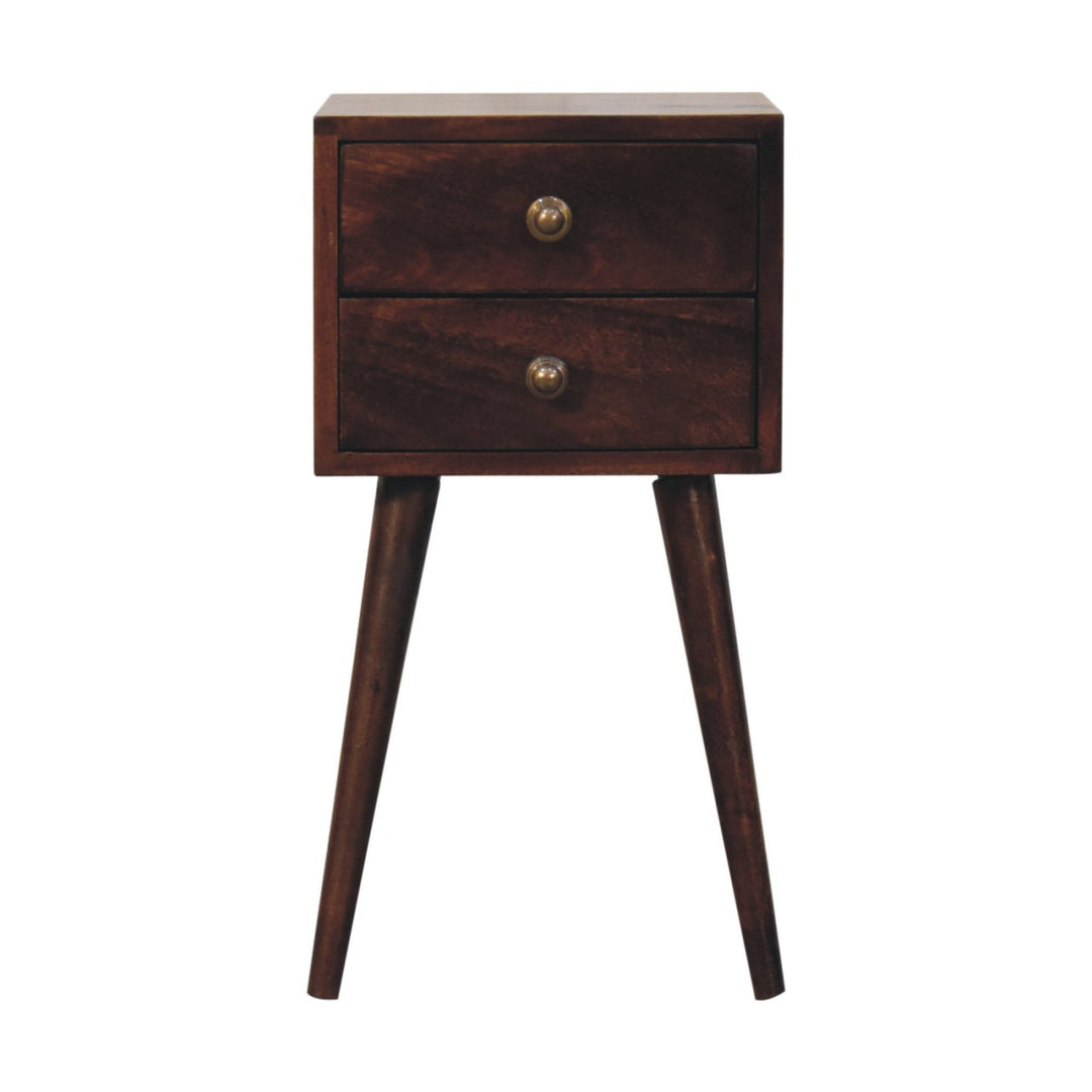 Mini 2 Drawer California Walnut Bedside