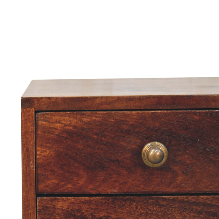 Mini 2 Drawer California Walnut Bedside