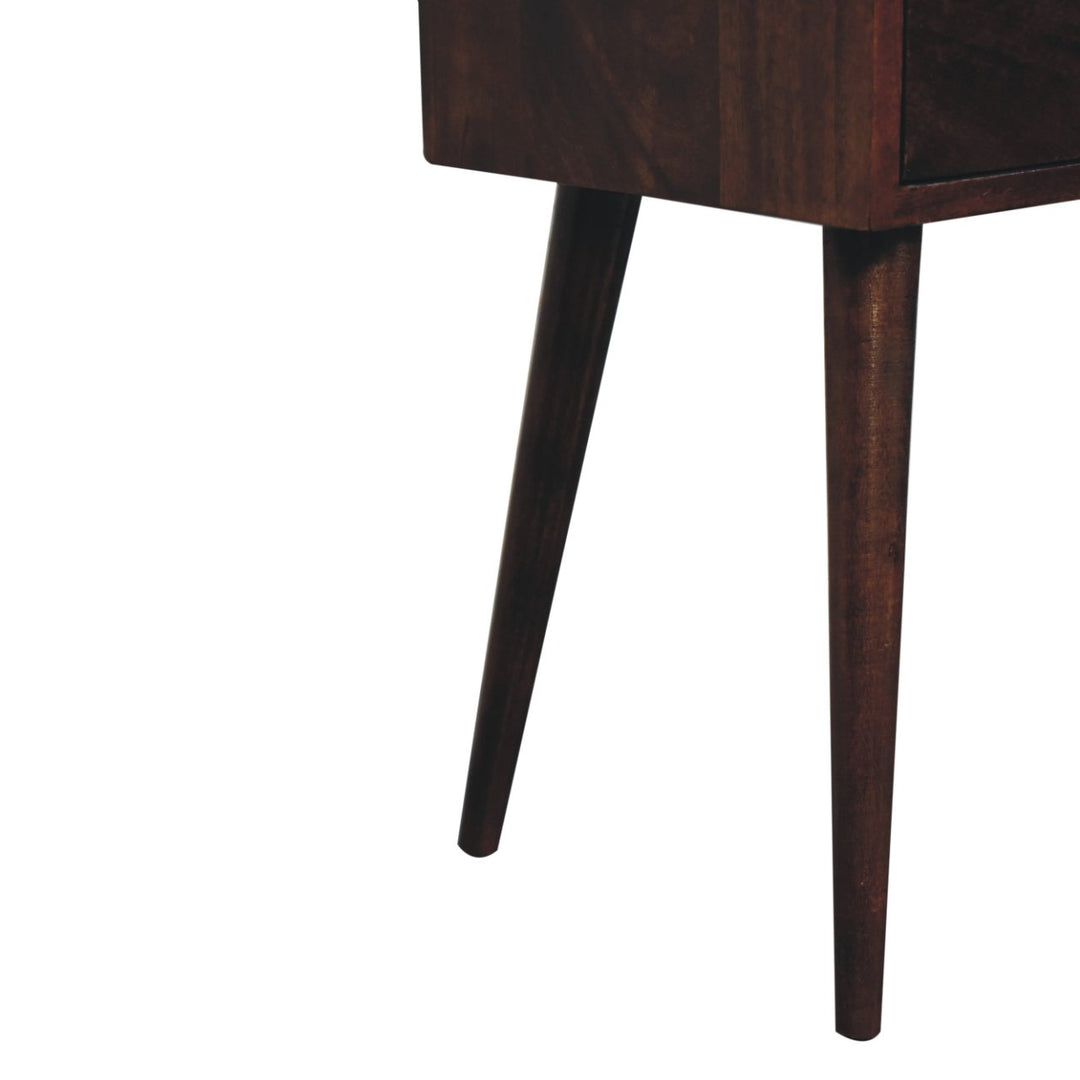 Mini 2 Drawer California Walnut Bedside