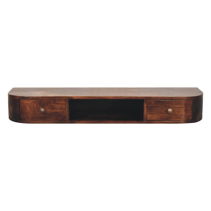 Lunar 2 Drawer Wall Mounted Chestnut Console