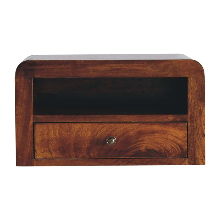 Chunky Chestnut Floating Bedside-Smiddy Furniture