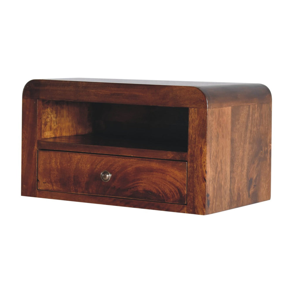 Chunky Chestnut Floating Bedside-Smiddy Furniture