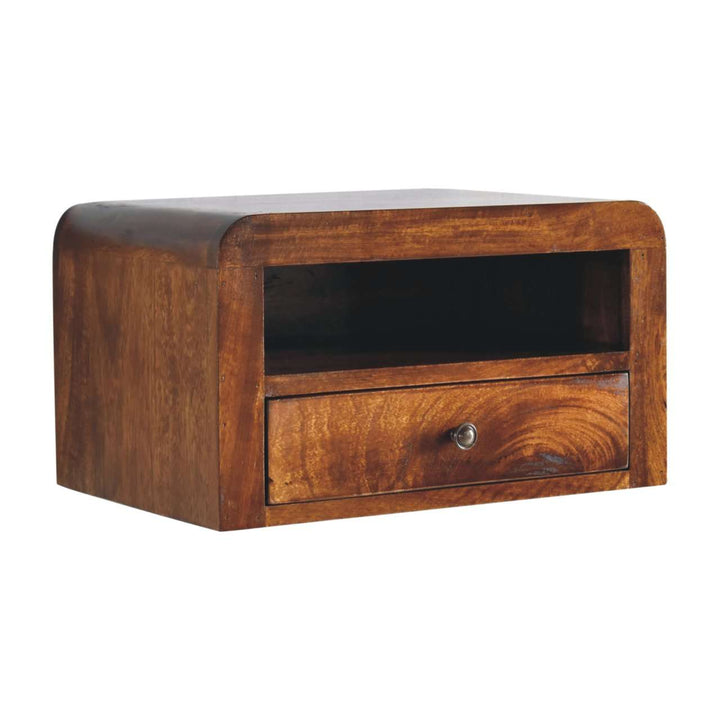 Chunky Chestnut Floating Bedside-Smiddy Furniture