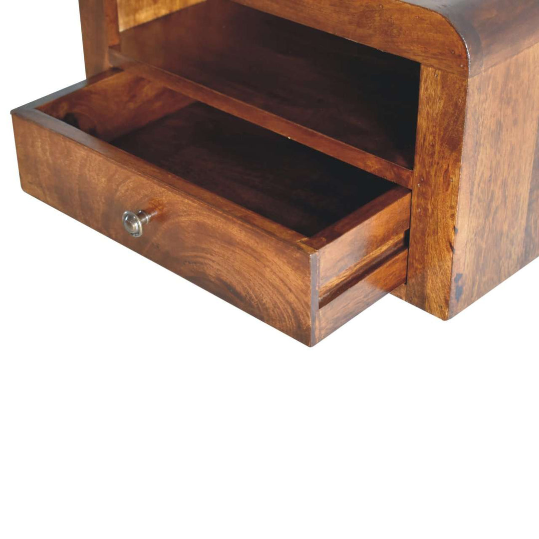 Chunky Chestnut Floating Bedside-Smiddy Furniture