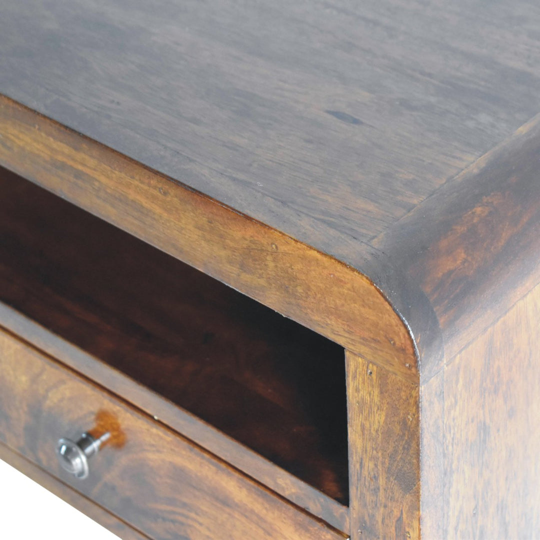Chunky Chestnut 1 Drawer Wall Mounted Nightstand