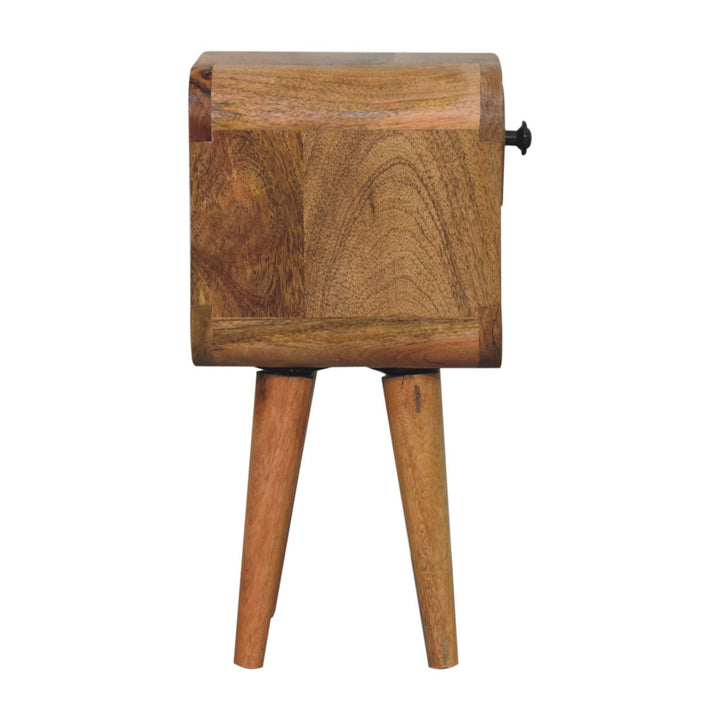 Extra Mini Oak-ish Curve Lower Bedside-Smiddy Furniture