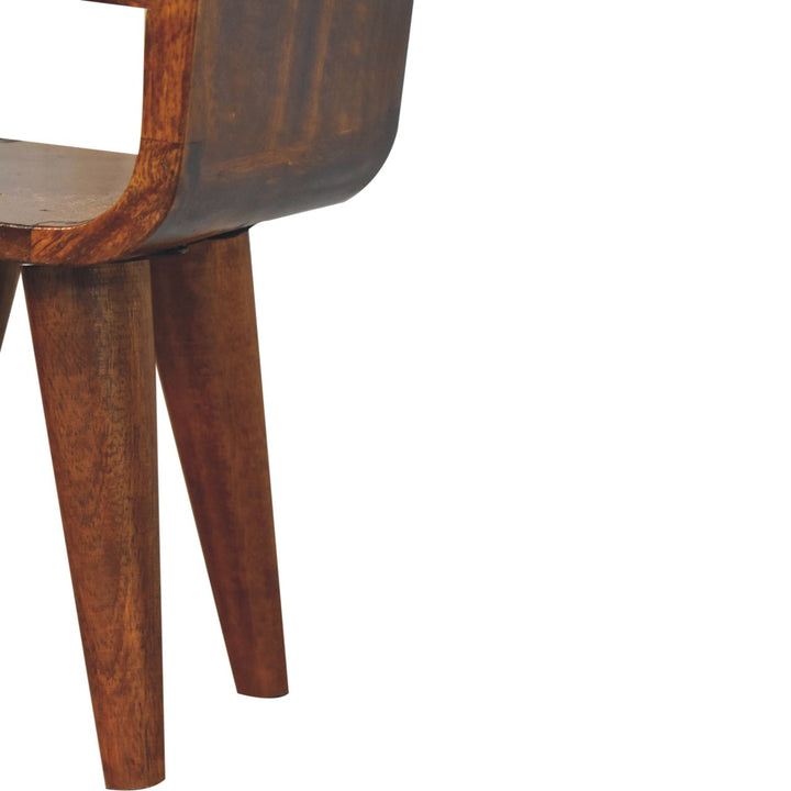 Extra Mini Chestnut Curve Lower Bedside - Smiddy Furniture