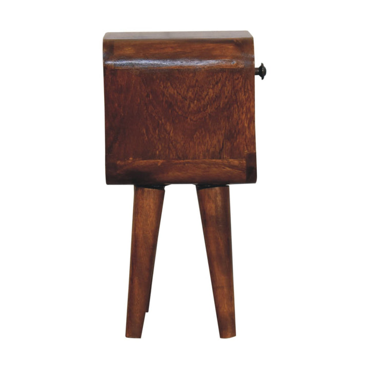Extra Mini Chestnut Curve Lower Bedside - Smiddy Furniture
