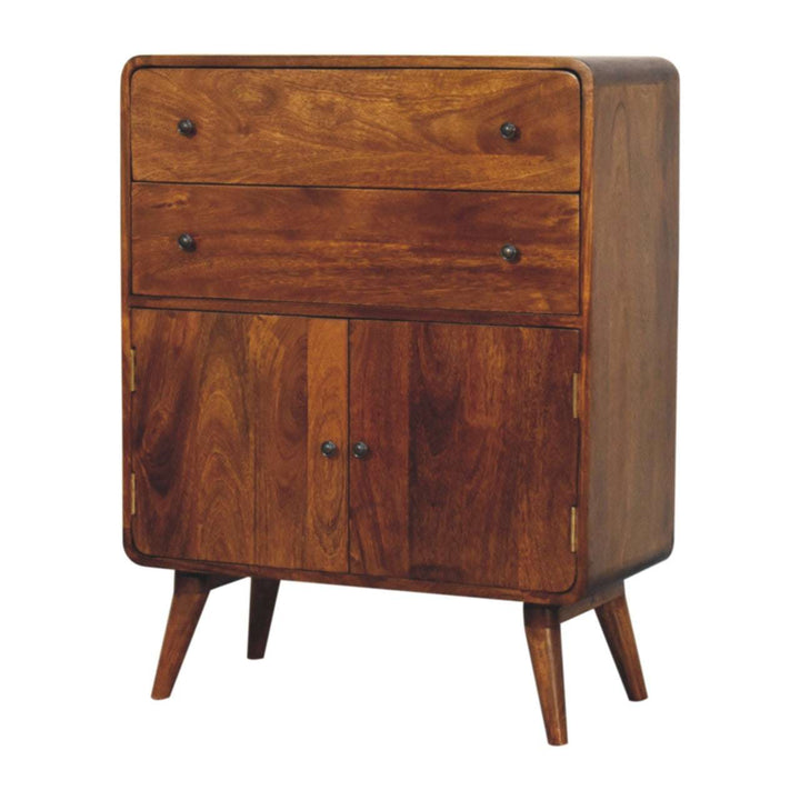 Curved Nordic Charm Cabinet-Smiddy Furniture