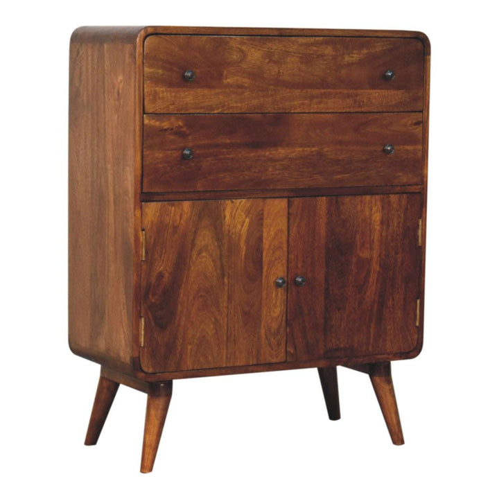 Curved Nordic Charm Cabinet-Smiddy Furniture