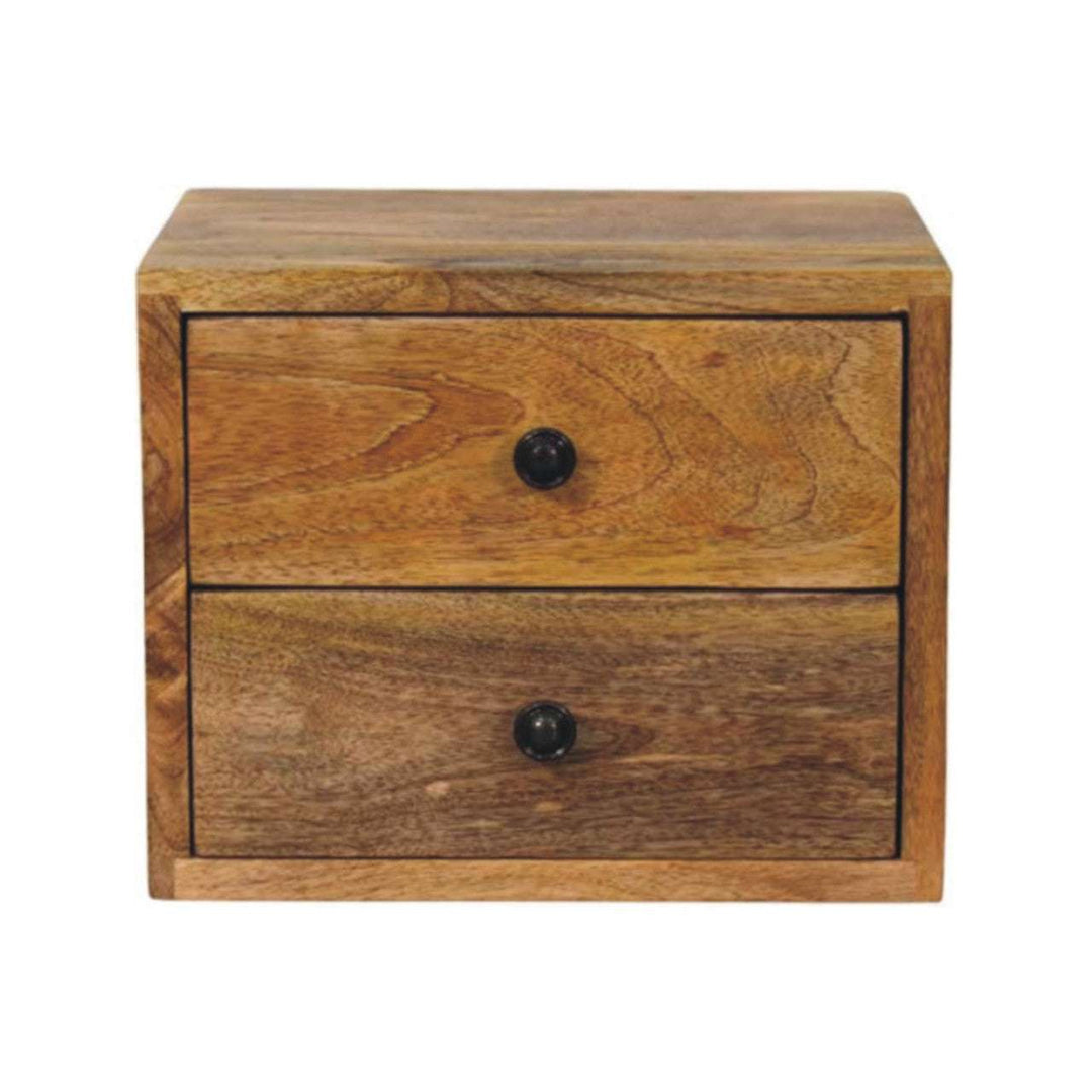Solis 2 - Drawer Oak - ish Wall Mounted Nightstand - Smiddy Furniture