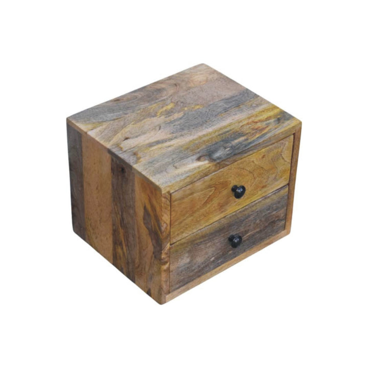 Solis 2 - Drawer Oak - ish Wall Mounted Nightstand - Smiddy Furniture