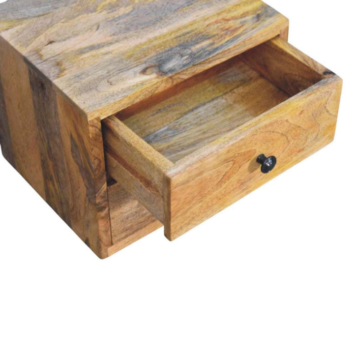 Solis 2 - Drawer Oak - ish Wall Mounted Nightstand - Smiddy Furniture